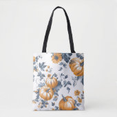 Aesthetic Tiled Pumpkin Pattern トートバッグ (正面)