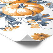 Aesthetic Tiled Pumpkin Pattern ポスター (角)