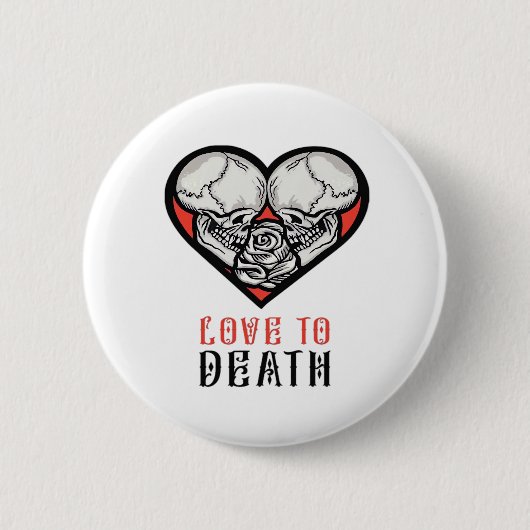 Aesthetic Valentines Till Death Do Us Part 缶バッジ (正面)