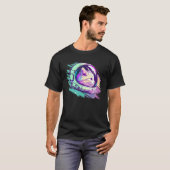 Aesthetic Vaporwave Space Cat 80s 90s Astronaut 1 Tシャツ (正面フル)