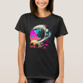 Aesthetic Vaporwave Space Cat 80s 90s Astronaut  1 Tシャツ (正面)