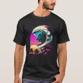 Aesthetic Vaporwave Space Cat 80s 90s Astronaut  1 Tシャツ (正面)