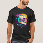 Aesthetic Vaporwave Space Cat 80s 90s Astronaut  1 Tシャツ (正面)