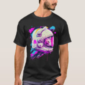 Aesthetic Vaporwave Space Cat 80s 90s Astronaut  3 Tシャツ (正面)
