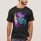 Aesthetic Vaporwave Space Cat 80s 90s Astronaut  5 Tシャツ (正面)