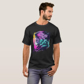 Aesthetic Vaporwave Space Cat 80s 90s Astronaut  5 Tシャツ (正面フル)