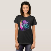 Aesthetic Vaporwave Space Cat 80s 90s Astronaut 5 Tシャツ (正面フル)
