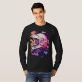 Aesthetic Vaporwave Space Cat 80s 90s Astronaut  6 Tシャツ (正面フル)