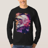 Aesthetic Vaporwave Space Cat 80s 90s Astronaut  6 Tシャツ (正面)