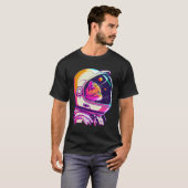 Aesthetic Vaporwave Space Cat 80s 90s Astronaut Tシャツ (正面フル)
