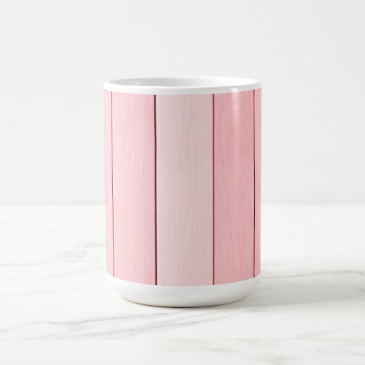 Aesthetic Vertical Wood Pattern Pink Colour  コーヒーマグカップ (中央)