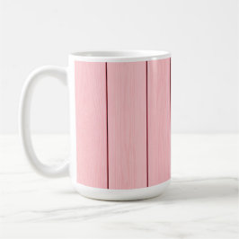 Aesthetic Vertical Wood Pattern Pink Colour  コーヒーマグカップ