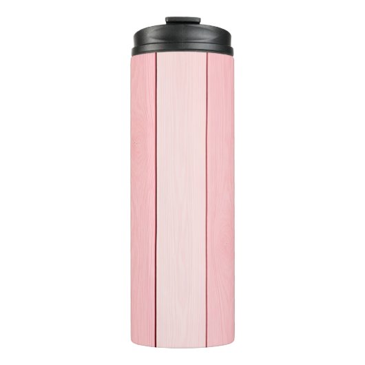 Aesthetic Vertical Wood Pattern Pink Colour  タンブラー (正面)