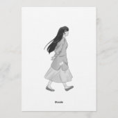 Aesthetic Walking Girl Sticker 招待状 (裏面)