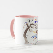 Aesthetic Watercolor Fairy My Realm Pink Combo Mug マグカップ (正面左)