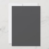 Aesthetic white grey flower bloom graduation 招待状 (裏面)