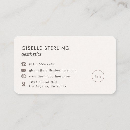 Aesthetics Feminine Professional 名刺 (裏面)