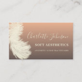 Aesthetics Skincare Modern Peach Feather 名刺 (正面)