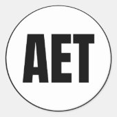 AET - Allaketクラシックラウンドステッカー ラウンドシール (正面)