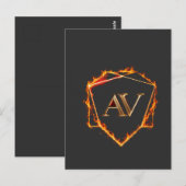 AETHER VANGUARD - AVロゴ ストーンシェイプ ストリートウェア ポストカード (正面/裏面)