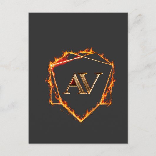 AETHER VANGUARD - AVロゴ ストーンシェイプ ストリートウェア ポストカード (正面)