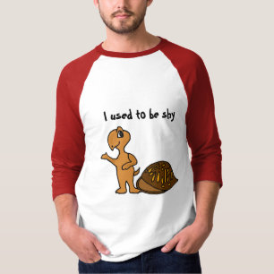 AFおもしろいで内気なカメのTシャツ Tシャツ