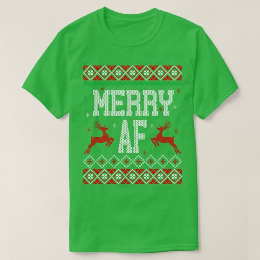 AFのメリー醜いセーター Tシャツ (デザイン正面)