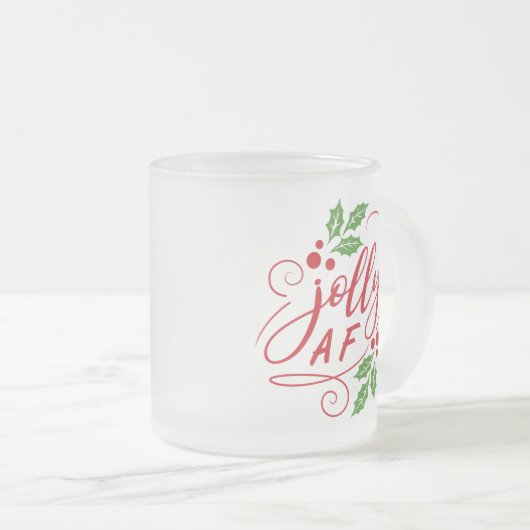 AFクリスすてきマスパーティー飲みのユーモア フロストグラスマグカップ (正面右)