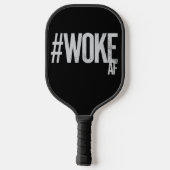 AFハッシュタグ動揺してタイプ正義の目覚め ピックルボールラケット (裏面)