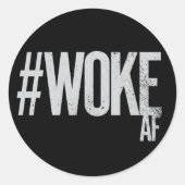 AFハッシュタグ動揺してタイプ正義の目覚め ラウンドシール (正面)