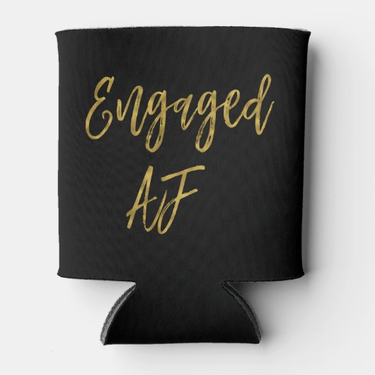 AFブラック婚約したおよびゴールドフォイルクーラーボックス 缶クーラー (正面)