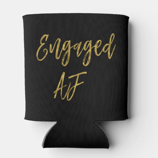 AFブラック婚約したおよびゴールドフォイルクーラーボックス 缶クーラー (裏面)