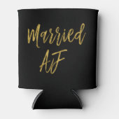 AFブラック結婚したおよびゴールドフォイルクーラーボックス 缶クーラー (正面)