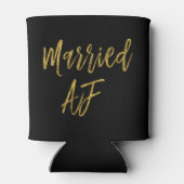 AFブラック結婚したおよびゴールドフォイルクーラーボックス 缶クーラー (裏面)