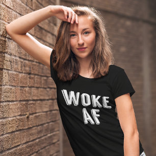 AF培養おもしろい女性ポップ・アートのの目覚め Tシャツ