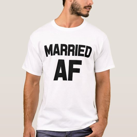 AF結婚したメンおもしろいズシャツ Tシャツ (正面)