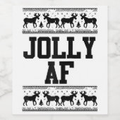 AF醜すてきいクリスマスのセーターおもしろいクリスマスの贈り物 ワインラベル (シングルラベル)