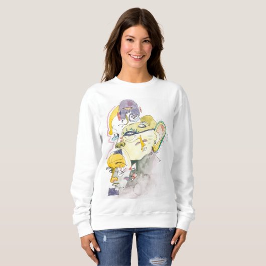 AF風変わり顔 スウェットシャツ (正面フル)