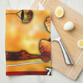 af041アフリカのレトロのヴィンテージのスタイルのギフト キッチンタオル (四つ折り)