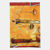 af041アフリカのレトロのヴィンテージのスタイルのギフト キッチンタオル (縦)