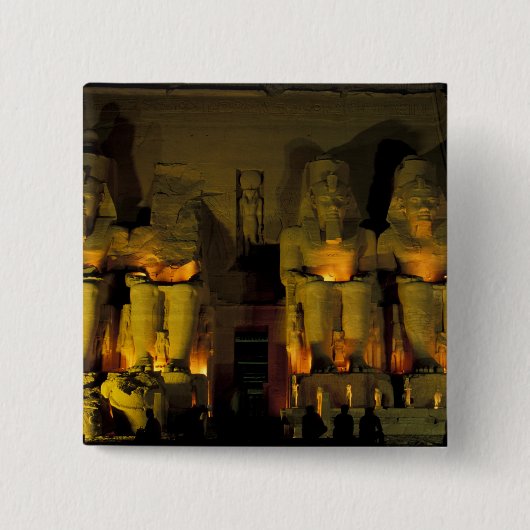 AF、エジプト、アブ·シンベル。巨大な姿 缶バッジ (正面)