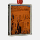 AF、エジプト、アブ·シンベル。日没時に正面素晴らしに メタルオーナメント (右)