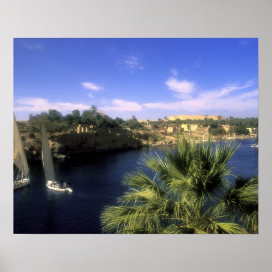 AF、エジプト、上エジプト、アスワン。ナイル川 ポスター (正面)