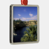 AF、エジプト、上エジプト、アスワン。ナイル川 メタルオーナメント (右)