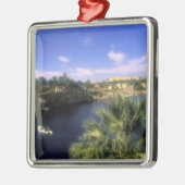 AF、エジプト、上エジプト、アスワン。ナイル川 メタルオーナメント (左)