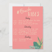 AF 婚約した Black and White Summerバチェロレッテ 招待状 (裏面)