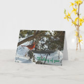 AF-（鳥）ショウジョウコウカンチョウ考えのカード カード (黄色い花)