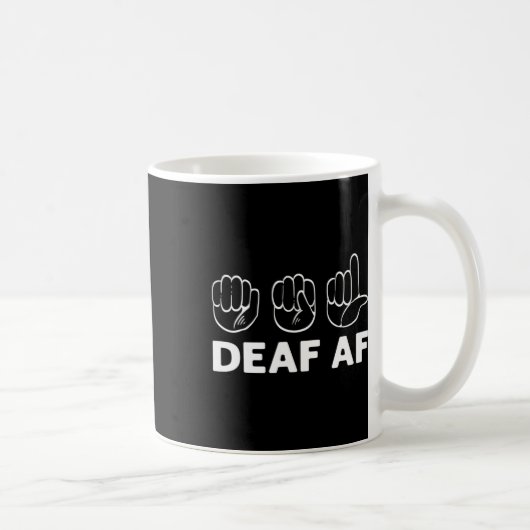Af Asl認識度ハンドサイン言語ろうプライド コーヒーマグカップ (右)