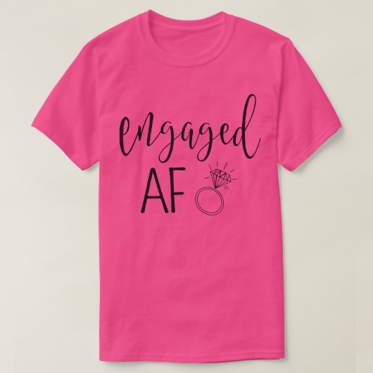 Af Bride婚約したは将来のミッ結婚サーになる Tシャツ (デザイン正面)