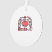 Af Skeleton Hands Valentines Day Classic Look オーナメント (正面)